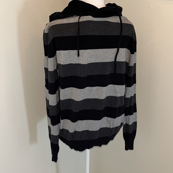 Men’s Express black, grey & dark grey hoodie size L - Picture 4 of 9